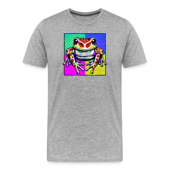 Frog - Men's Premium Organic T-Shirt - heather grey - Front - Damien (186cm)