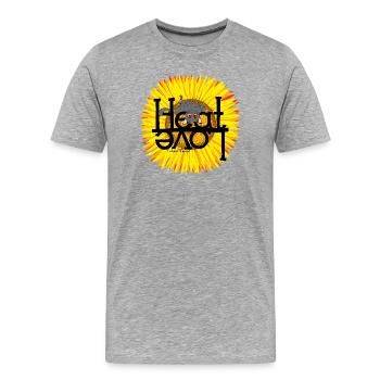 Summer Cat Heat Love - Men's Premium Organic T-Shirt - heather grey - Front - Damien (186cm)