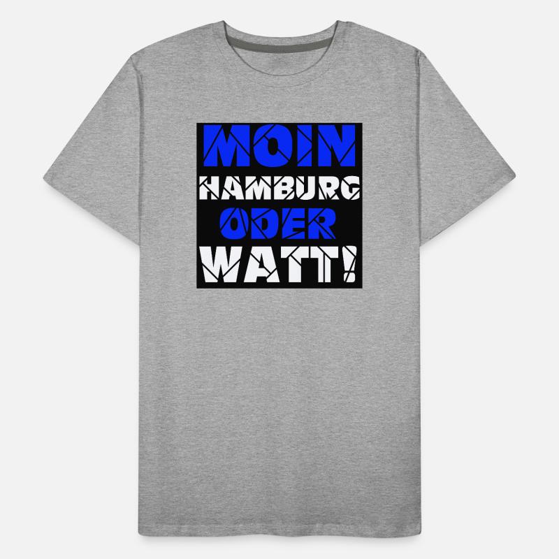 Hamburg , Moin oder watt (25) Männer Premium Bio T-Shirt