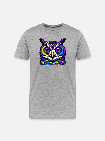 Hibou - T-shirt bio Premium Homme - gris chiné