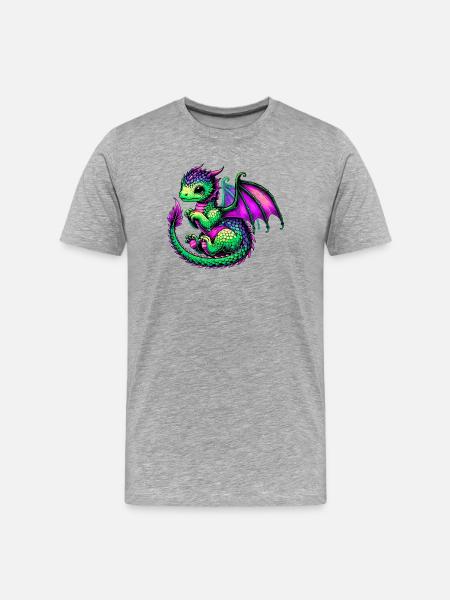 Dragon - Men's Premium Organic T-Shirt - heather grey