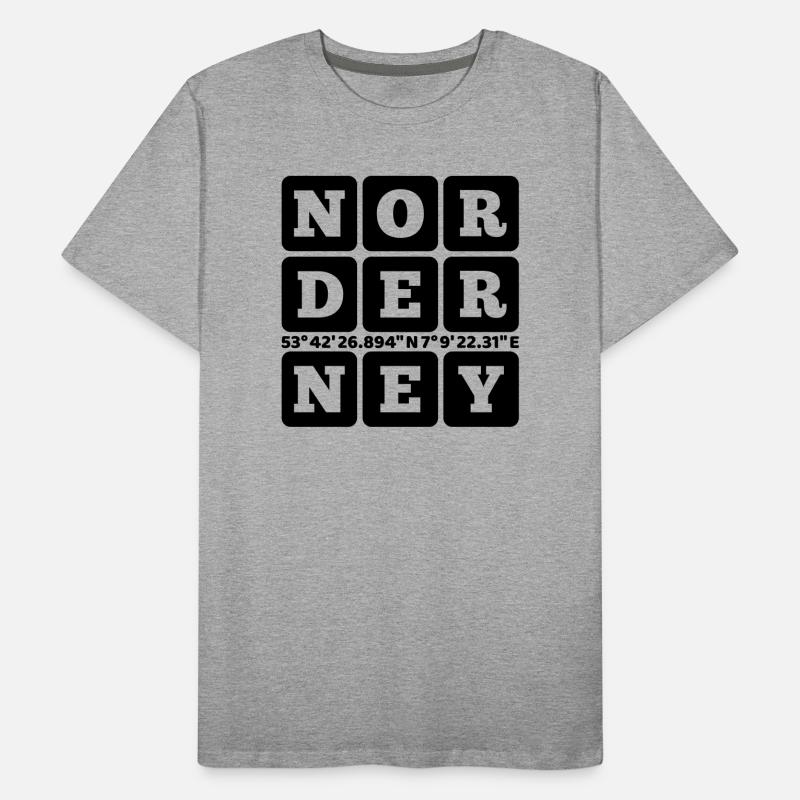 Norderney GPS Coordinates Men's Premium Organic T-Shirt
