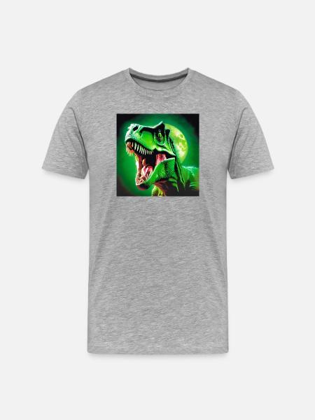 T-rex, prehistory, t-rex - Men's Premium Organic T-Shirt - heather grey