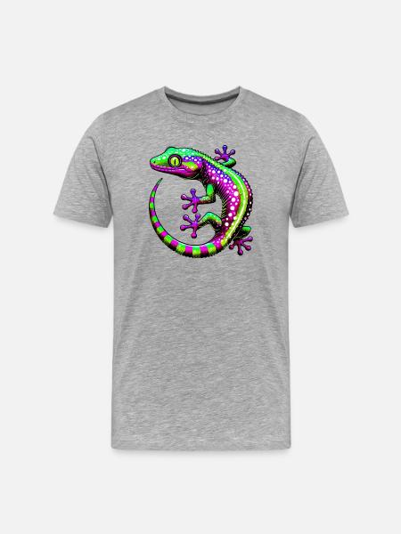 Gecko - T-shirt bio Premium Homme - gris chiné