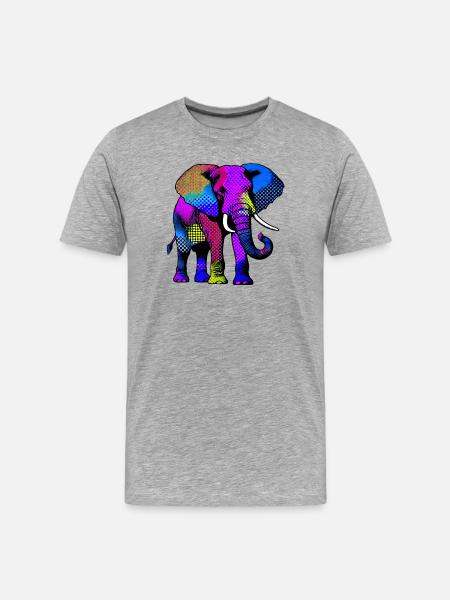 Elephant - Men's Premium Organic T-Shirt - heather grey