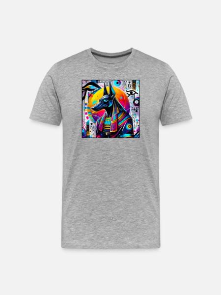 Anubis - Men's Premium Organic T-Shirt - heather grey