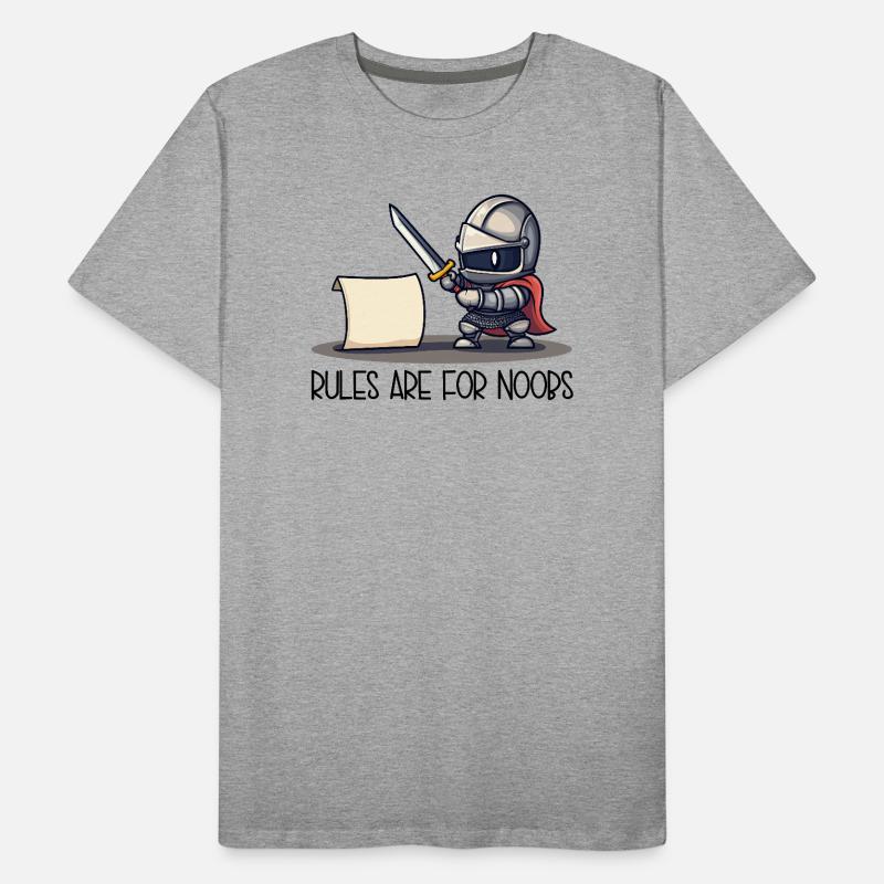 Cute Knight vs Scroll – Rules Are For Men's Premium Organic T-Shirt