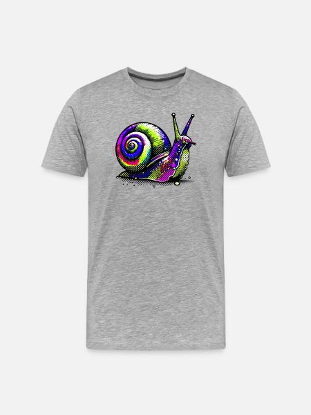 Snail - Men's Premium Organic T-Shirt - heather grey