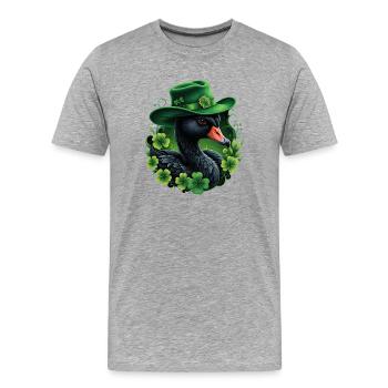 Irische Eleganz - Männer Premium Bio T-Shirt - Grau meliert - Vorne - Damien (186cm)