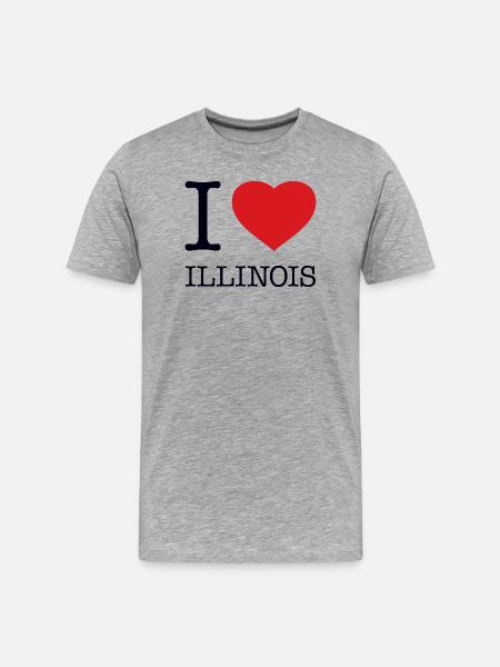 J’ADORE L’ILLINOIS - T-shirt bio Premium Homme - gris chiné
