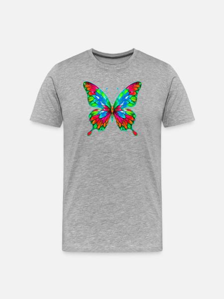 Butterfly - Men's Premium Organic T-Shirt - heather grey