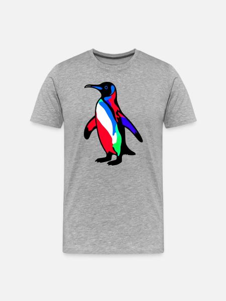 Pingouin - T-shirt bio Premium Homme - gris chiné