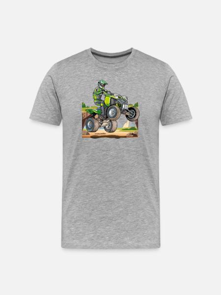 Motocross, off-road quad - Men's Premium Organic T-Shirt - heather grey