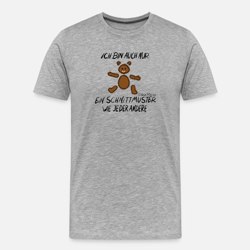 Pattern Bears - Men's Premium Organic T-Shirt - heather grey