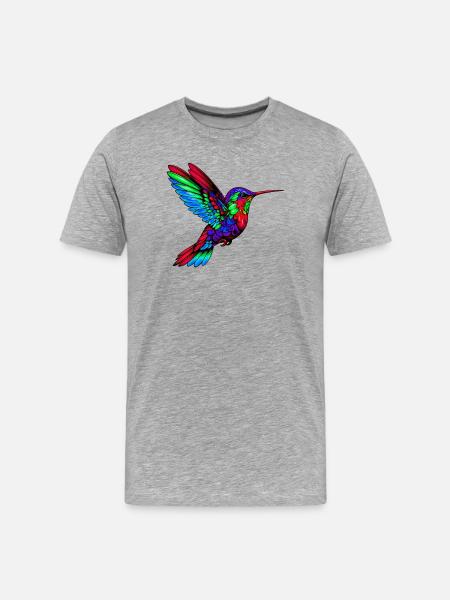 Hummingbird - Men's Premium Organic T-Shirt - heather grey