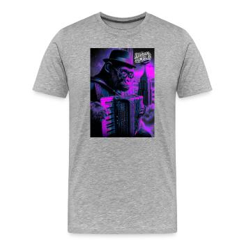 Urban Jungle - Men's Premium Organic T-Shirt - heather grey - Front - Damien (186cm)