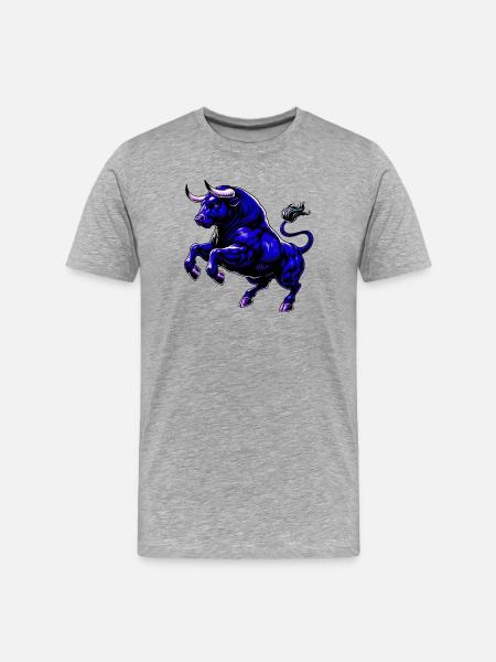 Bull - Men's Premium Organic T-Shirt - heather grey