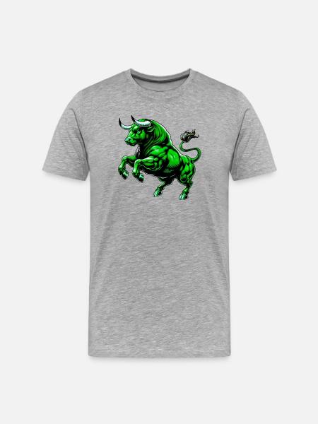 Bull - Men's Premium Organic T-Shirt - heather grey