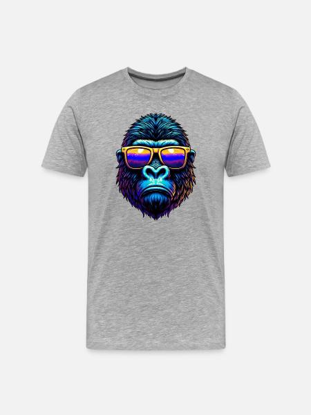 Gorille - T-shirt bio Premium Homme - gris chiné