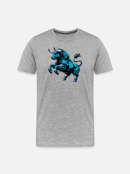 Bull - Men's Premium Organic T-Shirt - heather grey
