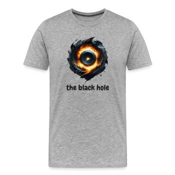 The Black Hole - T-shirt bio Premium Homme - gris chiné - Devant - Damien (186cm)