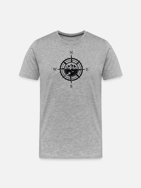 Mountains - Adventure Awaits - Men's Premium Organic T-Shirt - heather grey