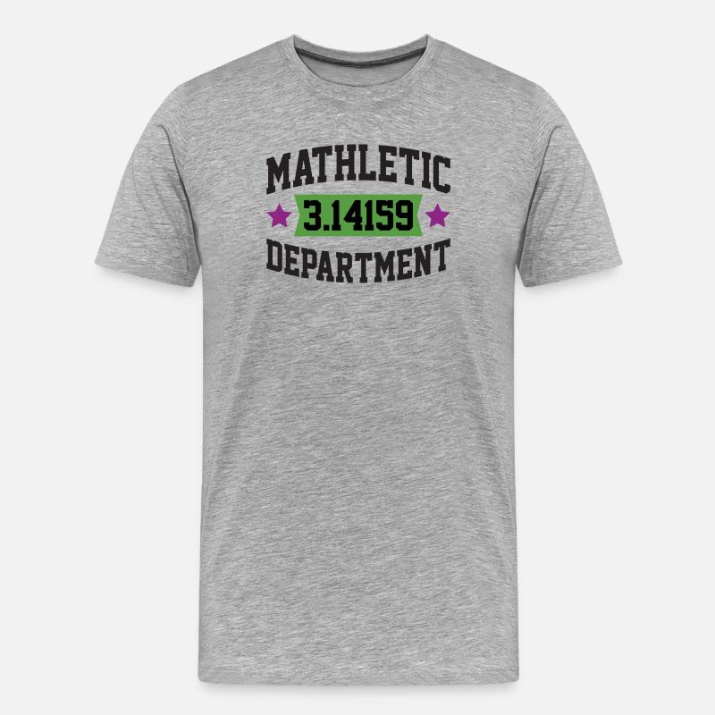Mathletic Abteilung - Männer Premium Bio T-Shirt - Grau meliert