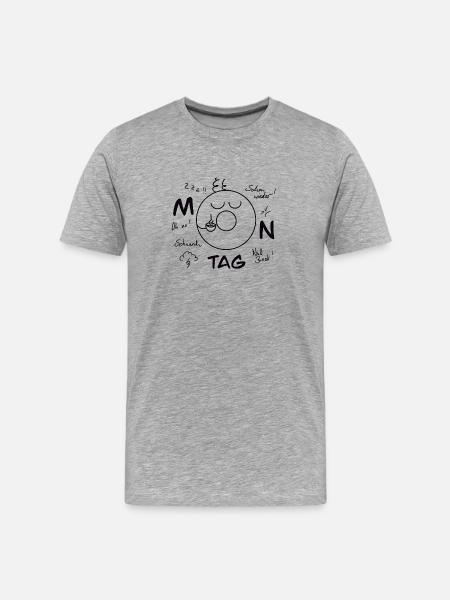 Monday Blues - Men's Premium Organic T-Shirt - heather grey