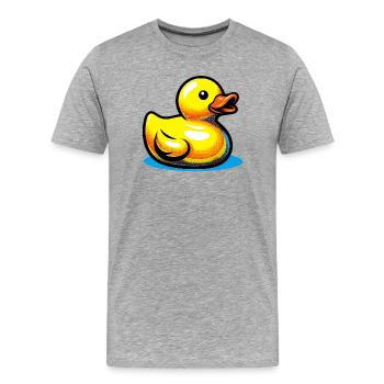 Duckling Duck Duck Duck - Men's Premium Organic T-Shirt - heather grey - Front - Damien (186cm)