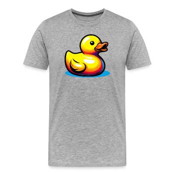 Caneton Canard Canard Canard - T-shirt bio Premium Homme - gris chiné - Devant - Damien (186cm)