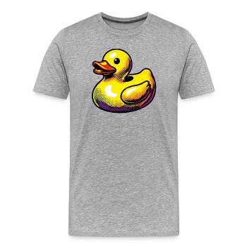 Duckling Duck Duck Duck - Men's Premium Organic T-Shirt - heather grey - Front - Damien (186cm)