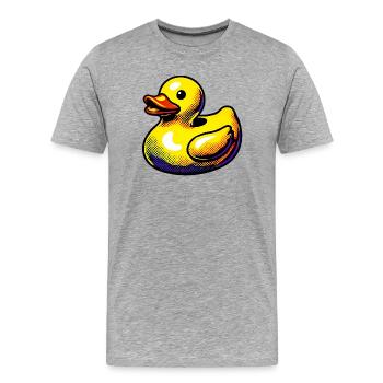 Caneton Canard Canard Canard - T-shirt bio Premium Homme - gris chiné - Devant - Damien (186cm)