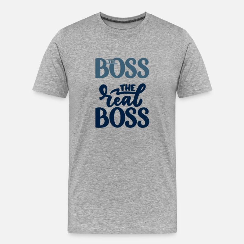The real - Männer Premium Bio T-Shirt - Grau meliert