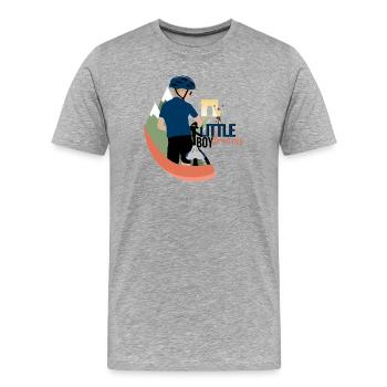 Little boy dreams - T-shirt bio Premium Homme - gris chiné - Devant - Damien (186cm)