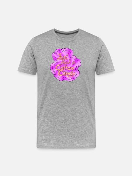 Cotton Candy Thinking Extra Shine - Men's Premium Organic T-Shirt - heather grey