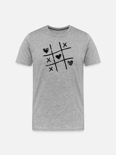 Saint-Valentin Saint-Valentin Saint-Valentin - T-shirt bio Premium Homme - gris chiné