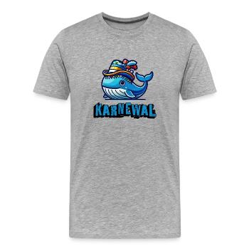Sur la route dans le carnaval en tant que carnaval - T-shirt bio Premium Homme - gris chiné - Devant - Damien (186cm)