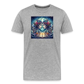 ZWILLINGE -\ Tierkreiszeichen - Männer Premium Bio T-Shirt - Grau meliert - Vorne - Damien (186cm)