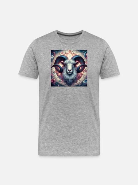 ARIES \ Zodiac - Men's Premium Organic T-Shirt - heather grey