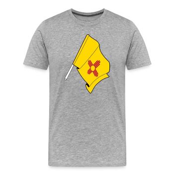 Flagge von New Mexico - Männer Premium Bio T-Shirt - Grau meliert - Vorne - Damien (186cm)