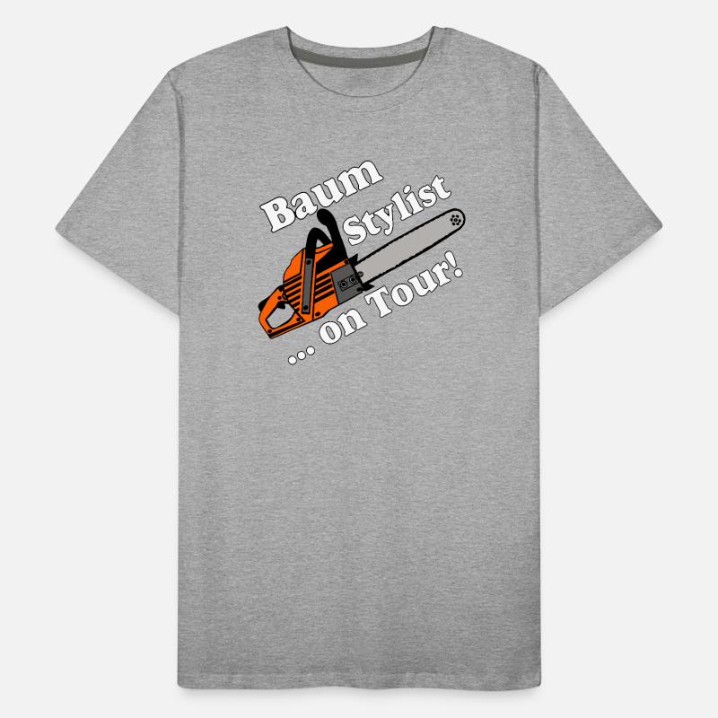 Tree Stylist Chainsaw Tour Men's Premium Organic T-Shirt