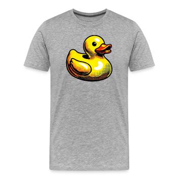 Caneton Canard Canard Canard - T-shirt bio Premium Homme - gris chiné - Devant - Damien (186cm)