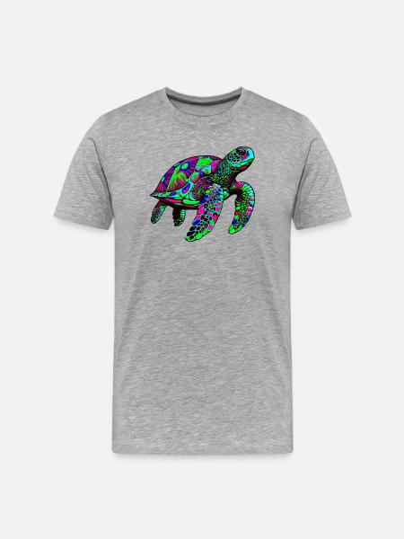 Sea turtle - Men's Premium Organic T-Shirt - heather grey