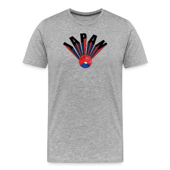 Japon - T-shirt bio Premium Homme - gris chiné - Devant - Damien (186cm)