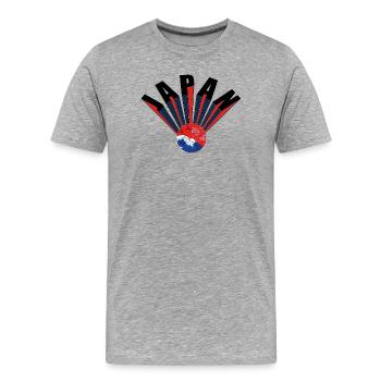 JAPON - T-shirt bio Premium Homme - gris chiné - Devant - Damien (186cm)