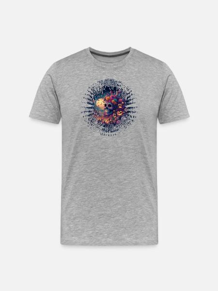Día de los Muertos - Men's Premium Organic T-Shirt - heather grey