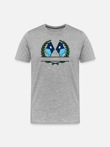 Flags USA Minnesota laurel wreath banner - Men's Premium Organic T-Shirt - heather grey