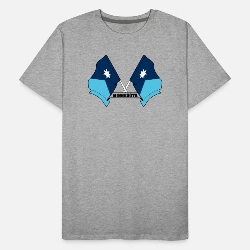 Deux drapeaux texte MINNESOTA T-shirt bio Premium Homme