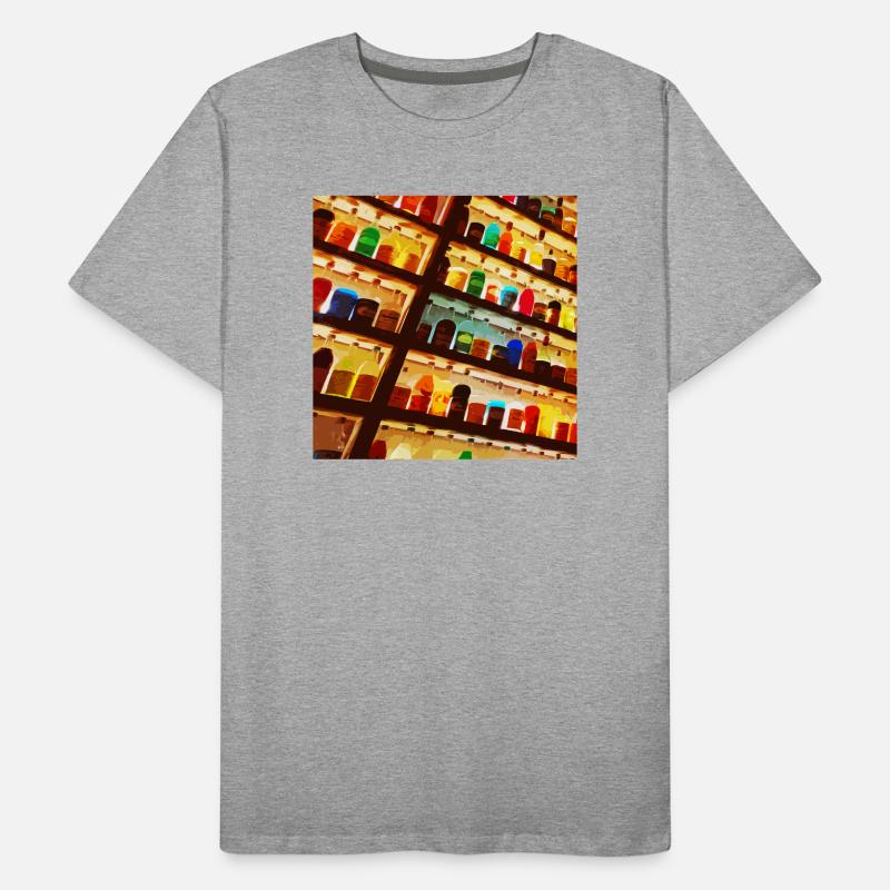 Bright colored bottles Men's Premium Organic T-Shirt