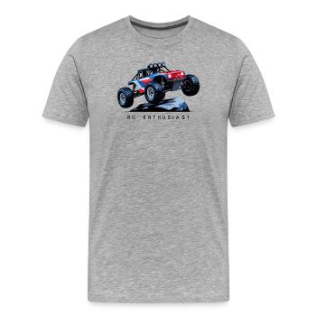 RC Auto - Männer Premium Bio T-Shirt - Grau meliert - Vorne - Damien (186cm)